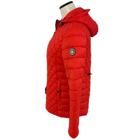 EUC Steve Madden Madden Girl Women's Red Packable Puffer Jacket. Size S. - Picture 9 of 13